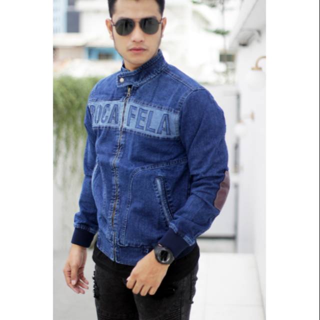 JAKET JEANS ROCA FELA SLETING - JAKET JEANS PRIA ( BISA BAYAR DI TEMPAT / COD ) JAKET JEANS PRIA