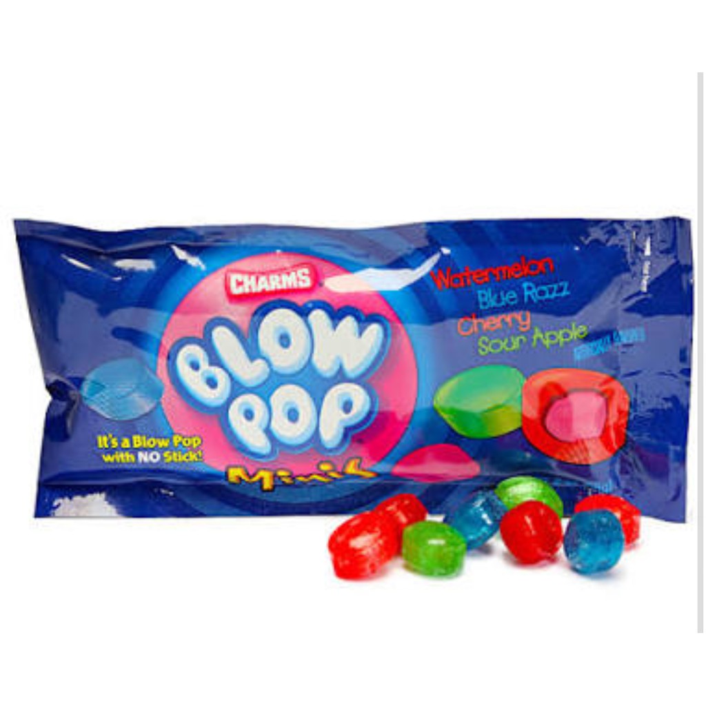 

Charms Blow Pop Minis Candy Permen Cherry Sour Apple Mix Import USA