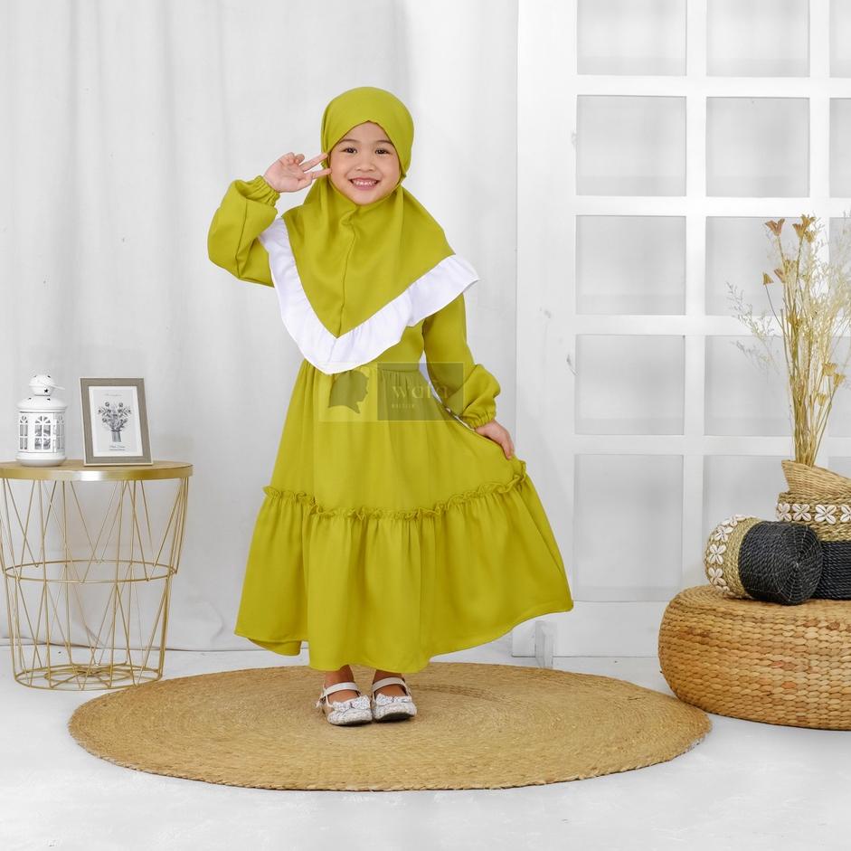 Big Sale FREE JILBAB Gamis Anak Model 2022 Modern Gamis Anak Putih  Kekinian Muslim Anak Perempuan B