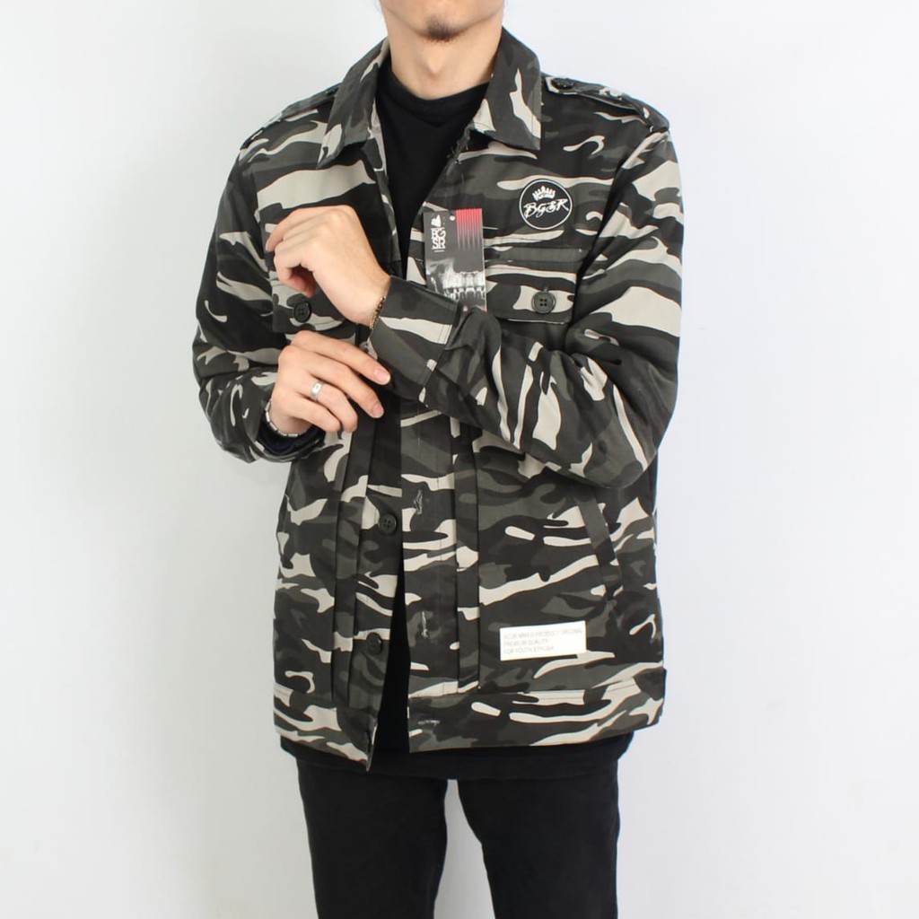 Jaket parka Camouflage Army Hanzo BGSR / Parka camo Pria 08