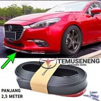 2,5 Meter Karet Hitam Polos Samurai Lis Pelindung Bemper Mobil Bodykit Lips