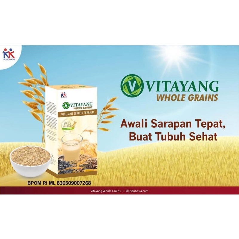 

VITAYANG WHOLE GRAINS isi 15 sachet/box - minuman serbuk cereal - sarapan sehat low fat