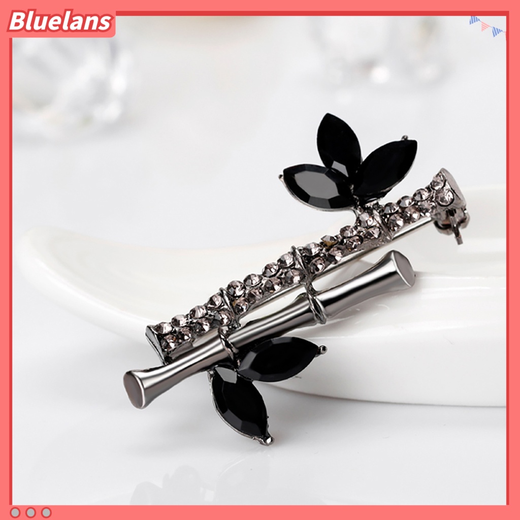 Bluelans Bros Pin Silver Desain Bambu Lucu Anti Karat Untuk Wanita