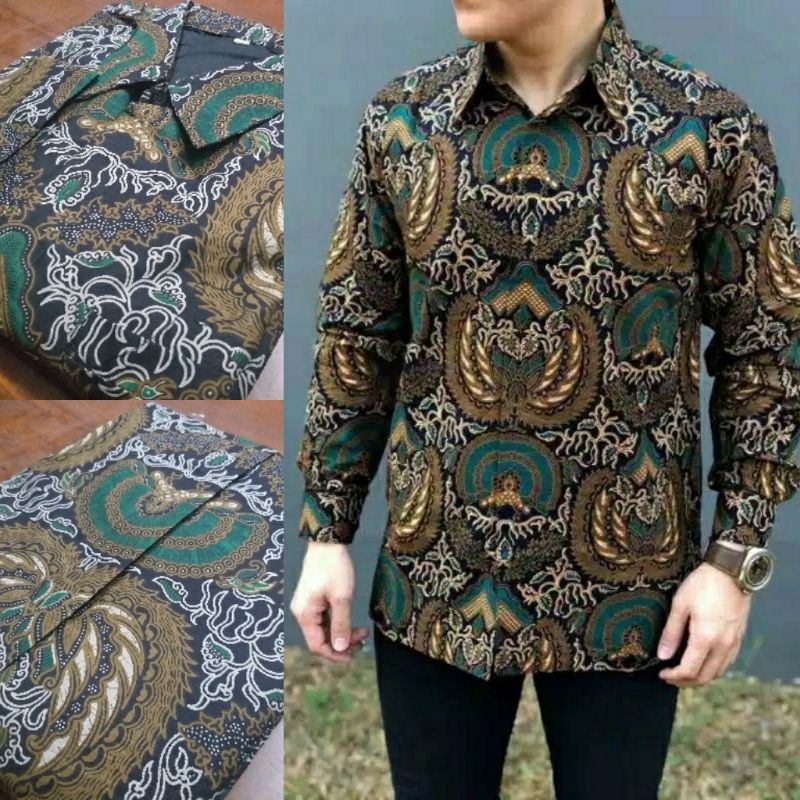 KEMEJA BATIK PRIA TERBARU FUL FURING BATIK SOLO SRAGENAN PRIMISIMA SOGAN ORI