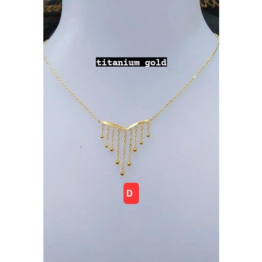 Kalung Titanium Asli Anti Luntur Wanita Dewasa