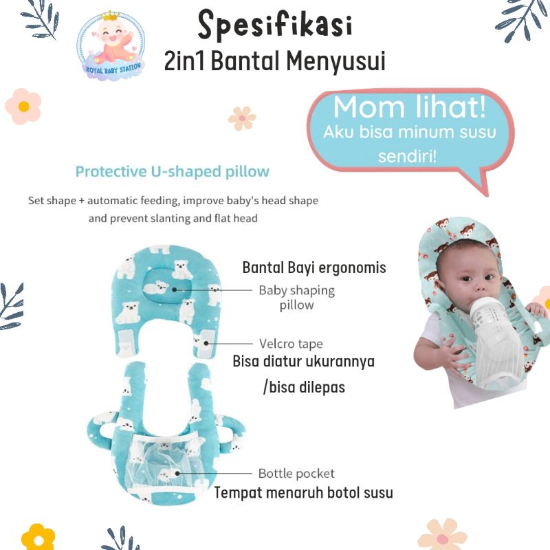 3in1 Multifungsi Original Bantal Asi Penyangga Ibu Menyusui Bayi Lebih Besar