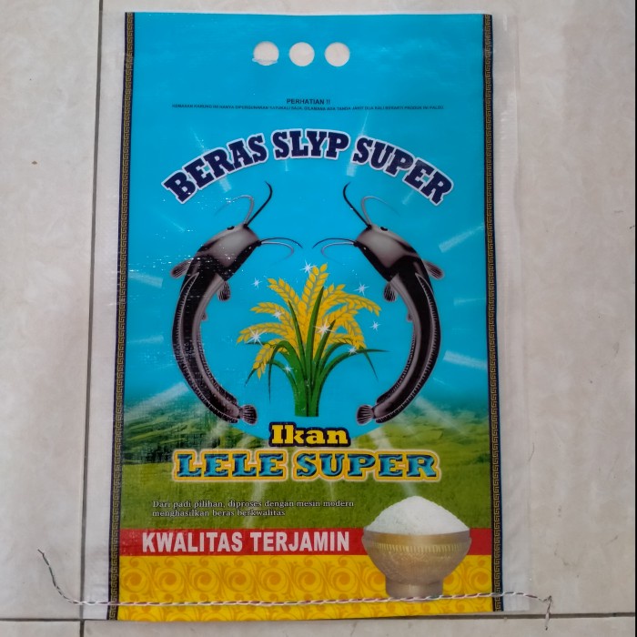 

978Eq1W Karung Beras Merk Lele Super Bahan Laminasi 10Kg 20Kg 25Kg - 5 Kg WQ012