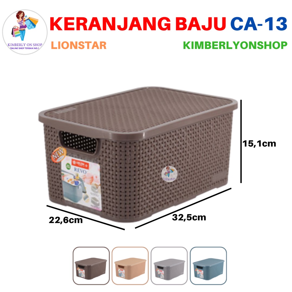 Keranjang Baju Serbaguna Revo Storage Box 10 Liter CA 13 Lion Star