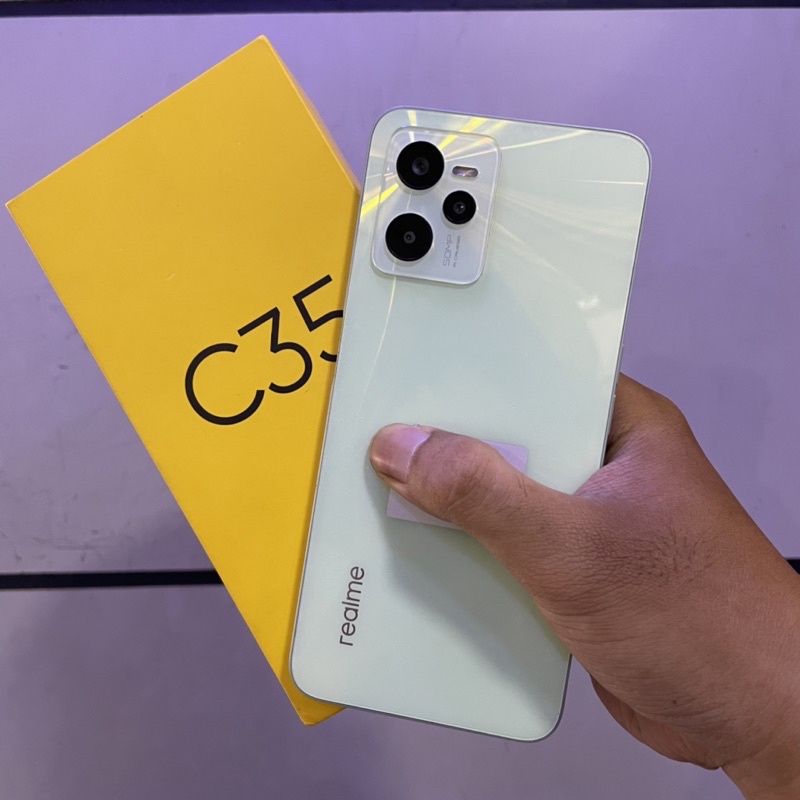 realme c35 ram 4/128gb second bekas pakai mulus fullset original