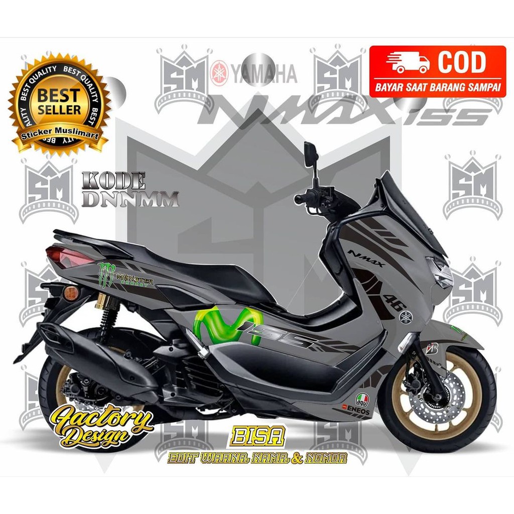 Sticker decal full body Yamaha Nmax Monster Energy Abu