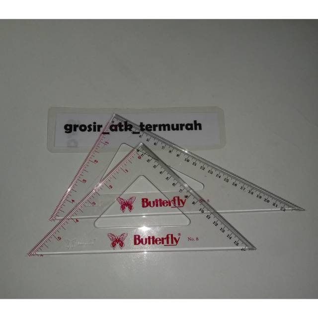 

2pcs penggaris segitiga sedang no. 8 Butterfly