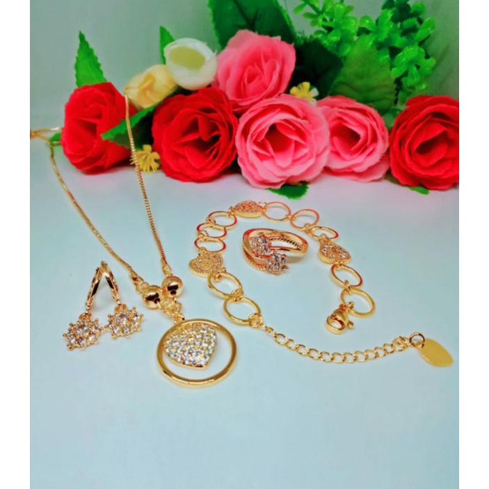 Fourfashion Set Dewasa Love Kekinian Lapis Emas HH030