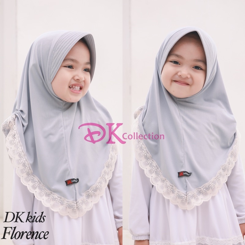 Hijab anak Renda Florence bahan jersey / Hijab anak lucu