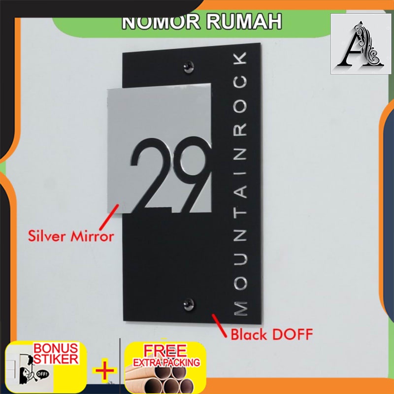 

Promo Nomor Rumah Akrilik Mirror Design 04