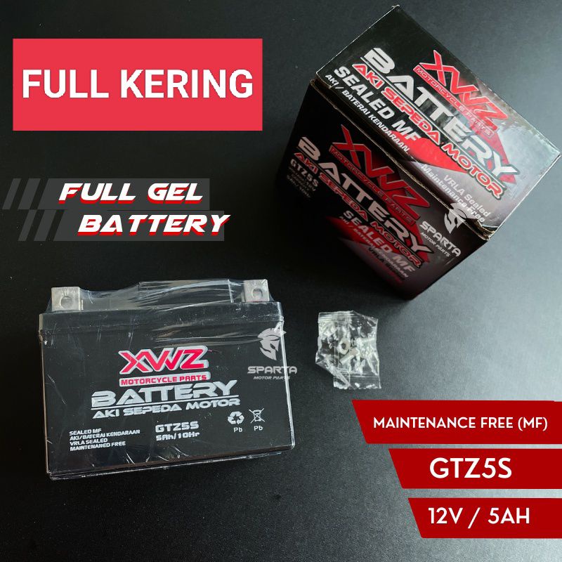 AKI KERING SEPEDAH XWZ MOTORCYCLE PARTS GTZ5S 12V