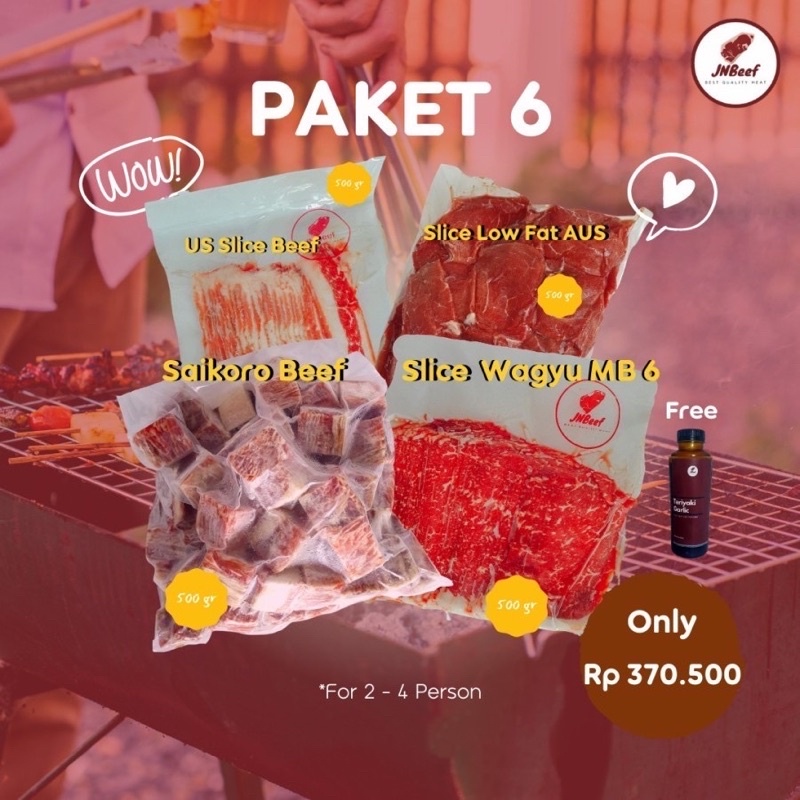 

Paket Barbeque Grill 6 (complete) / All You Can Eat (AYCE)