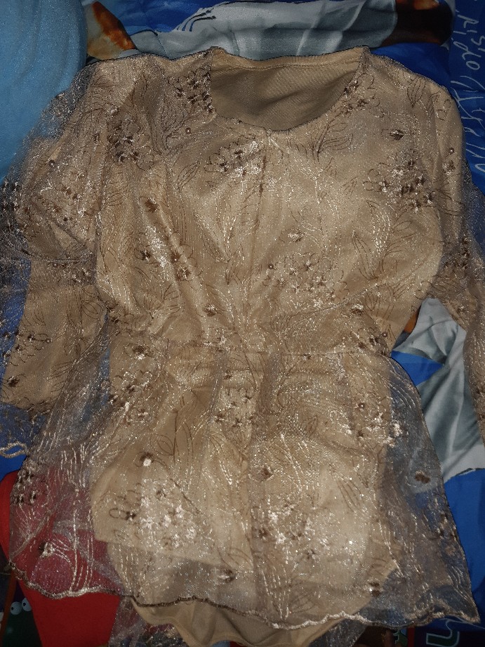 (termurah - Ori & Real Pic! Busui_6  Warna) Batik Couple Andhini Kebaya Couple Brukat Anabel - Bs073