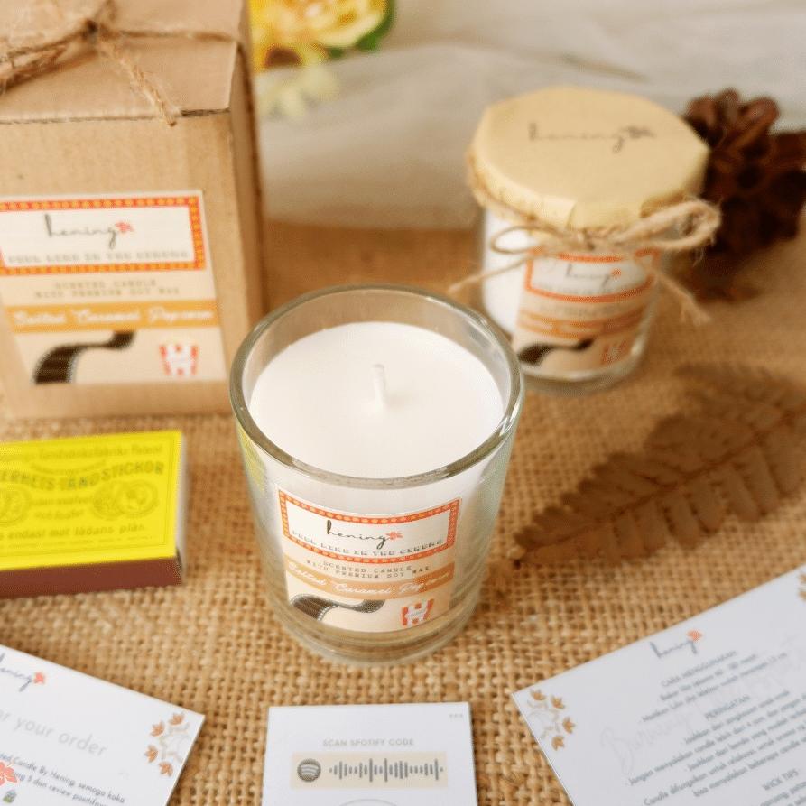 ❁ [BISA ] SALTED CARAMEL POPCORN BY HENIING | SCENTED CANDLE | Lilin Aromaterapi by Hening | Scented