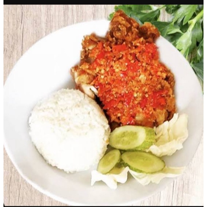 

Ayam geprek jumbo + nasi putih
