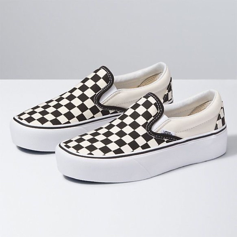 Sepatu Wanita Vans slip On Checkerboard Black White BNIB