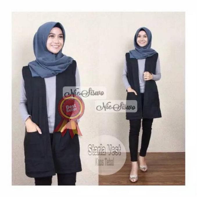 Vestvest Outer Wanita Rompi Baju Luaran Cewek Korea Style Diskon