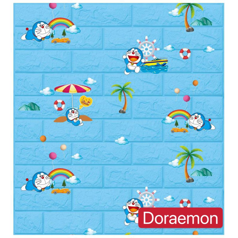 Wallpaper Dinding 3D WALLFOAM 70X77 CM·High Quality-DORAEMON