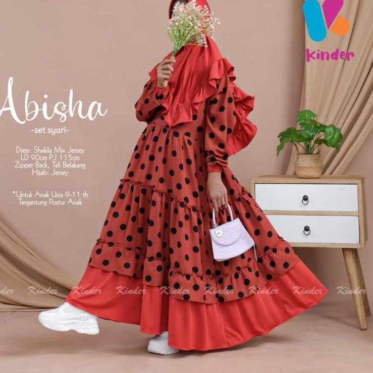 MA.14Ap22ғ– AMITA GAMIS ANAK PEREMPUAN REMAJA TANGGUNG UMUR 9-11 TAHUN BAHAN INNER SHAKILA OUTER CER