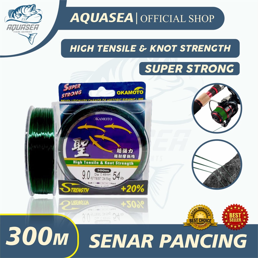 AQUASEA TALI PANCING OKAMOTO SENAR PANCING JEPANG 300METER KUALITAS PREMIUM ORIGINAL