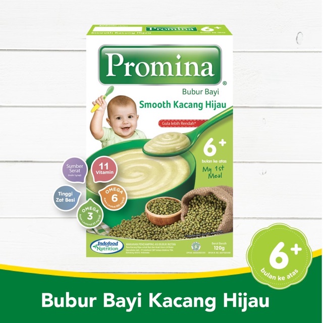 Promina Bubur bayi Beras merah - Kacang Hijau - Pisang Susu 120 gr/bubur bayi