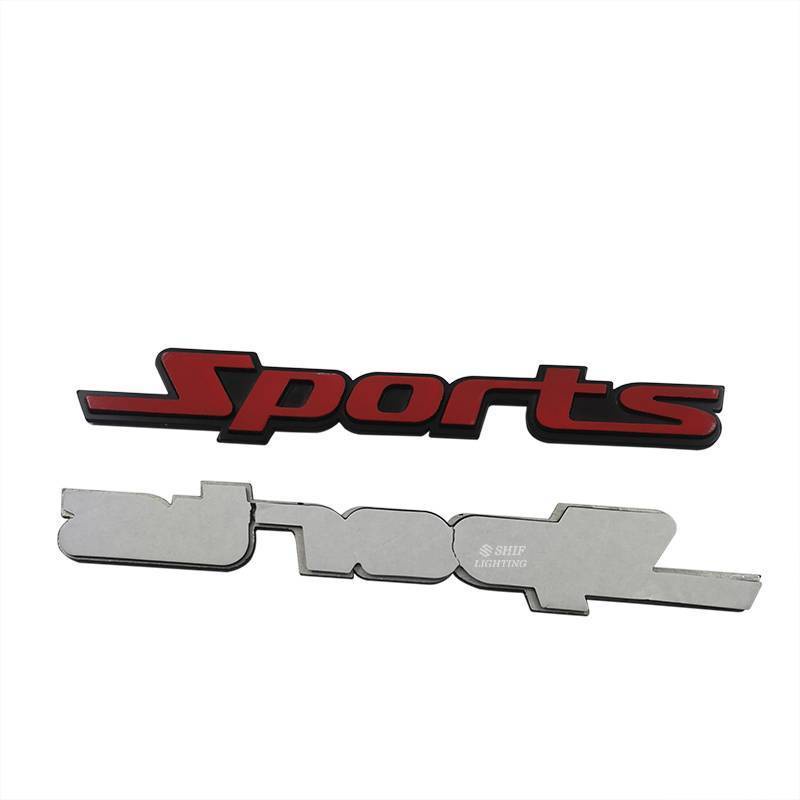 1pc Stiker Emblem / Badge Tulisan Sports Bahan Metal Untuk Dekorasi Mobil Universal