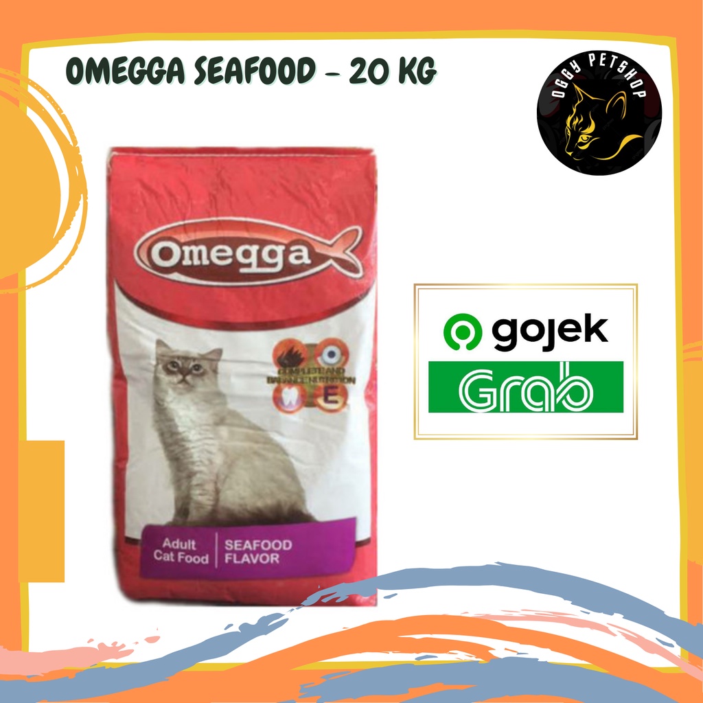 [GRAB GOJEK] OMEGGA SEAFOOD 20 kg CAT FOOD TERMURAH Omega Makanan Kucing