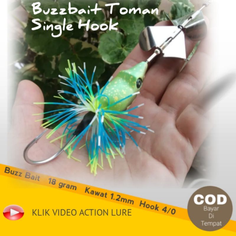 Umpan Casting Cesting Kesting Kasting Buzzbait Buzz Bait Toman Gabus Kerandang Haruan Single Hook 4/