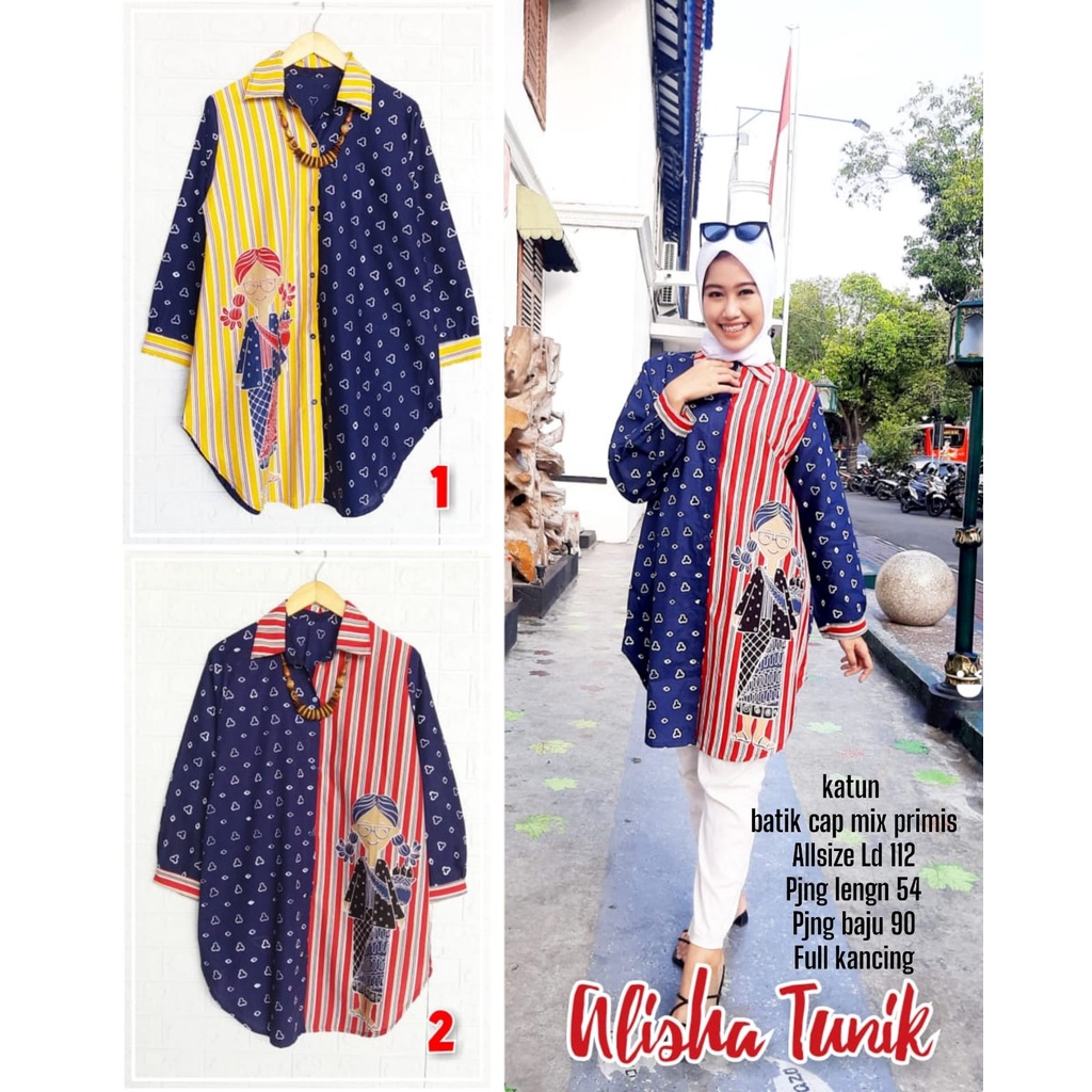 Alisha tunik batik solo