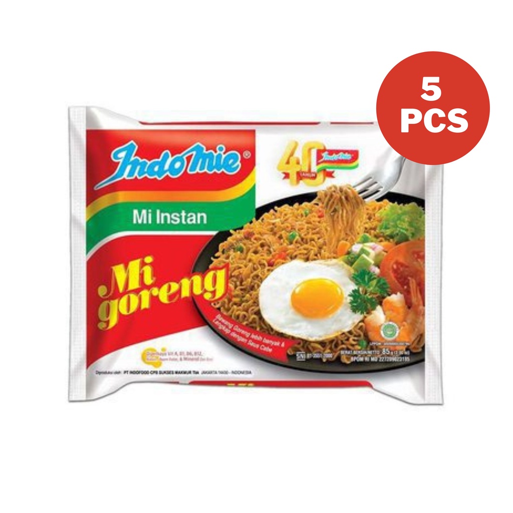 

Indomie Mi Instan Goreng 85 gr @ Pack / 5 pcs