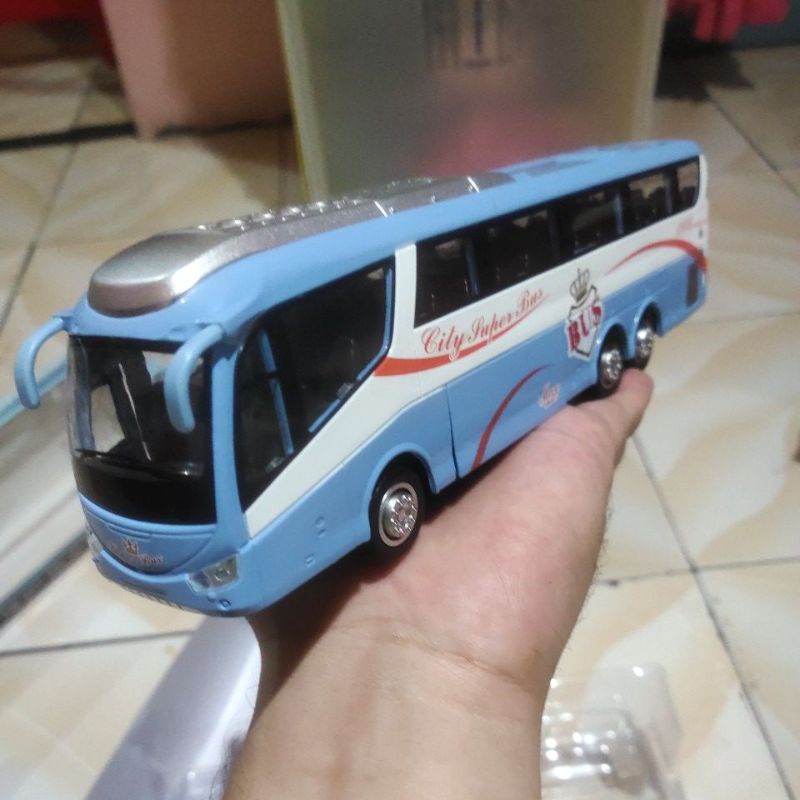 diecast bus kota Indonesia promo bahan besi premium