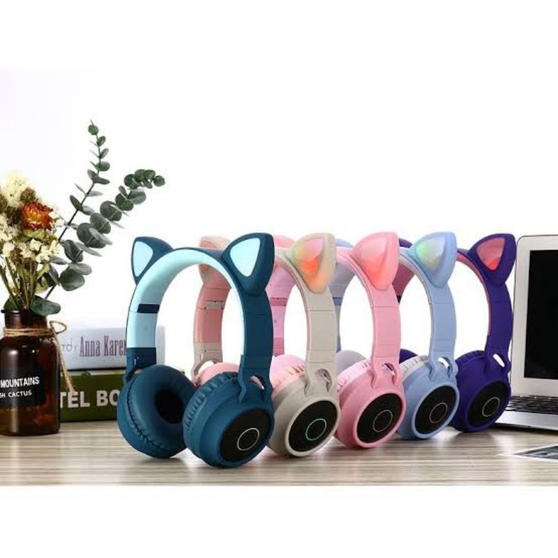 Headphone Bando Cat Ear Wireless Original