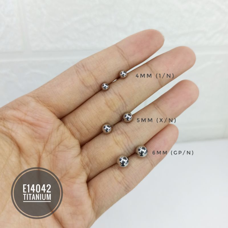 Anting Titanium Stud Bola Piercing E14042