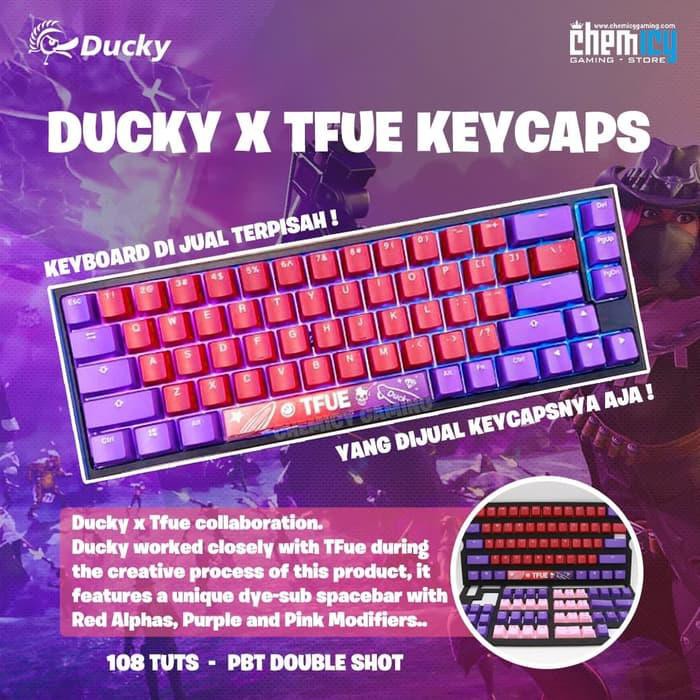 Ducky Tfue Keycaps 108 Pbt Doubleshot Oem For Mechanical Keyboard Shopee Indonesia