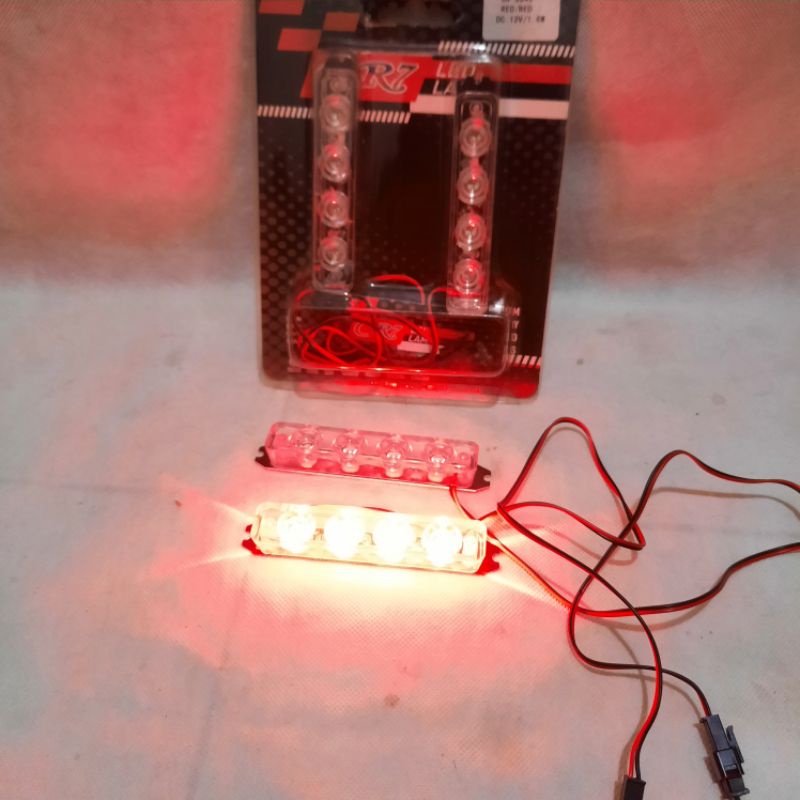 Lampu Running/Kedip Variasi  5Mata & 6Mata Led Running Red-Red/ Blue-Blue Universal