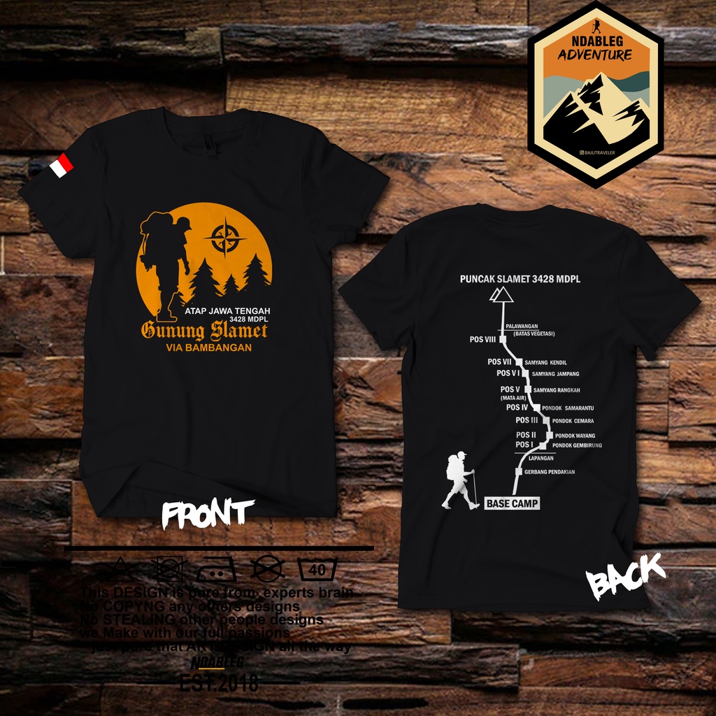kaos gunung slamet via bambangan kaos pendaki