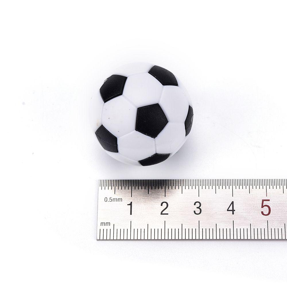 Rebuy 4pcs / Set Bola Sepak Meja Mini 32mm Warna Hitam + Putih Untuk Anak / Dewasa