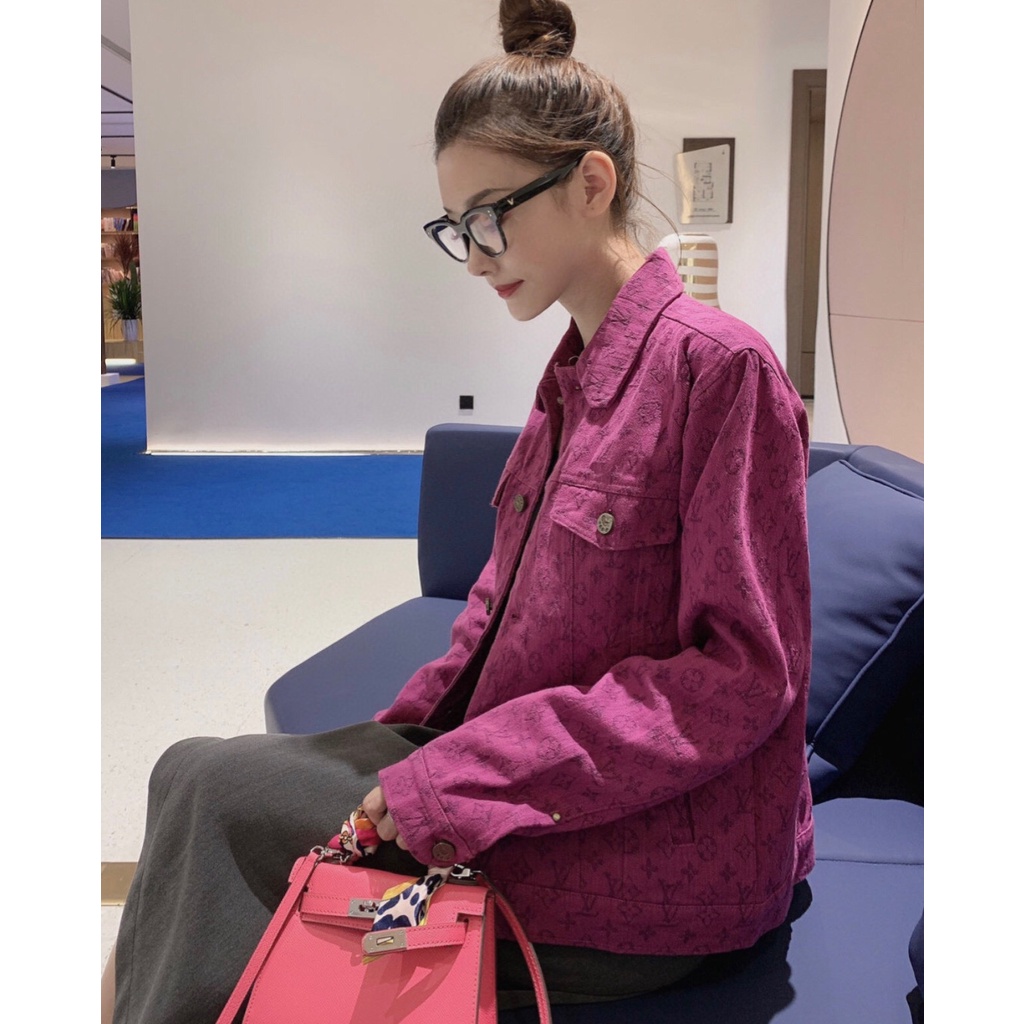 jaket denim jacquard gelap