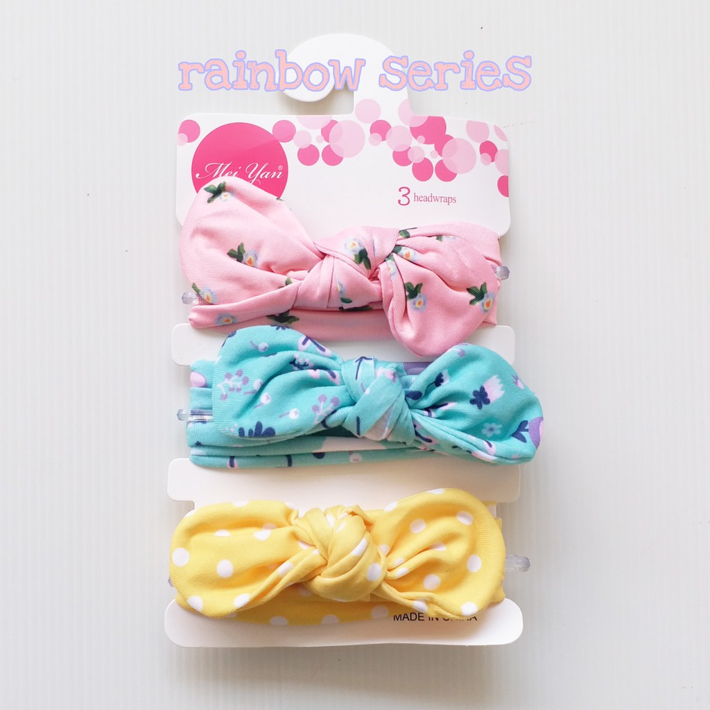 HappyOliver BANDANA MOTIF Baby Headband 3 in 1 Bandana Bando Pita Bayi Anak