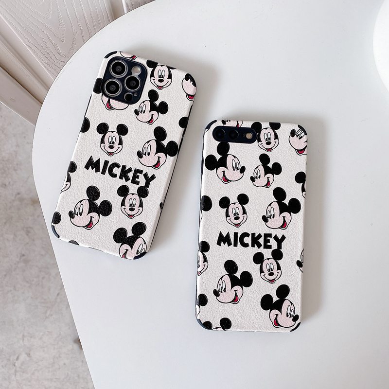 Full Mickey Casing iP iPhone 6 6S 7 8 + Plus X XR SE 2020 XS Max 11 12 mini Pro Max Fine Hole Soft Case