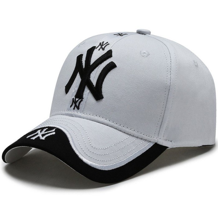 Topi Pria TOPI IMPORT BASEBALL 3 Warna Dual Town Pria Wanita Distro - Putih(S0Q1) Topi Baseball Dist