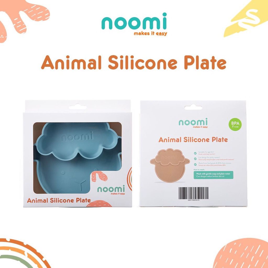 Noomi Animal Silicone Plate / piring makan / piring silikon / piring mpasi /piring silikon tahan panas