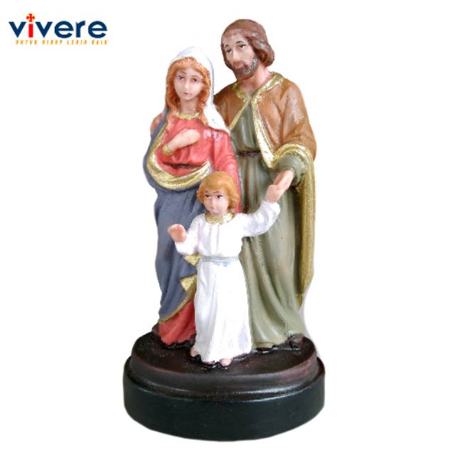 Patung Keluarga Kudus 10 cm Warna