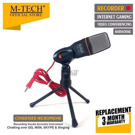 ITSTORE Microphone Condendser M-TECH CM-100 Recorder Live Streaming / Microphone PL-2454 Condendser