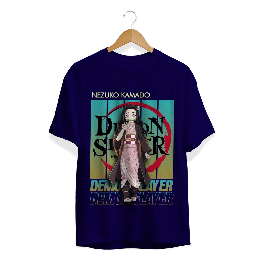 T-SHIRT BAJU KAOS ANIME DEMON SLAYER NEZUKO KAMADO PLASTISOL