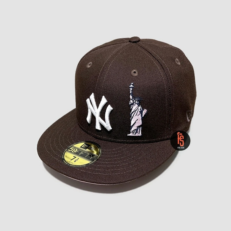 TOPI NEW ERA ORIGINAL 5950 SUBWAY BA NEW YORK YANKEES WALNUT UV PINK